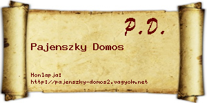 Pajenszky Domos névjegykártya